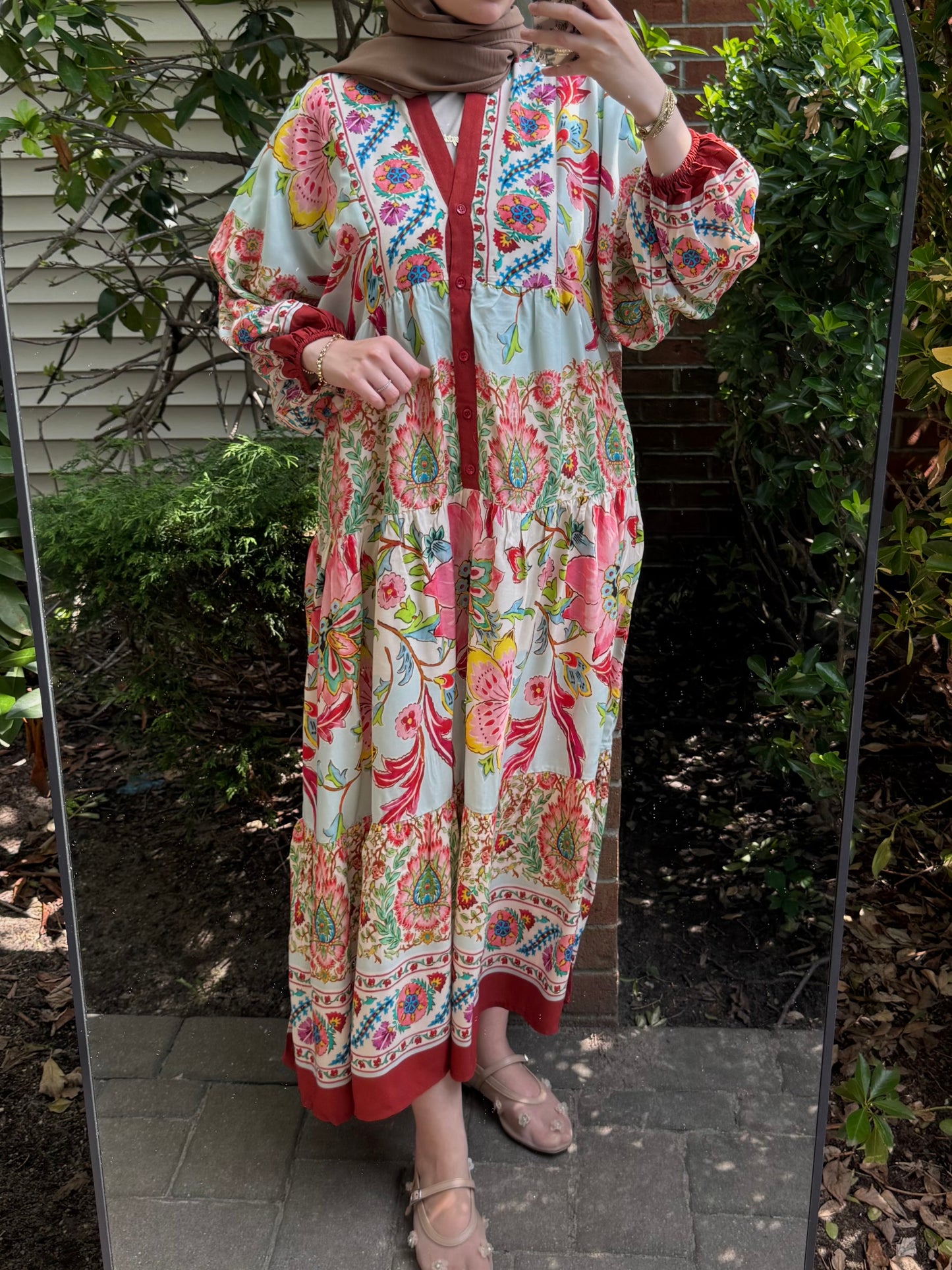 Pattern No:18 Brick Red Garden