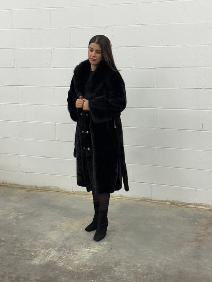 Long Fur Coat V959