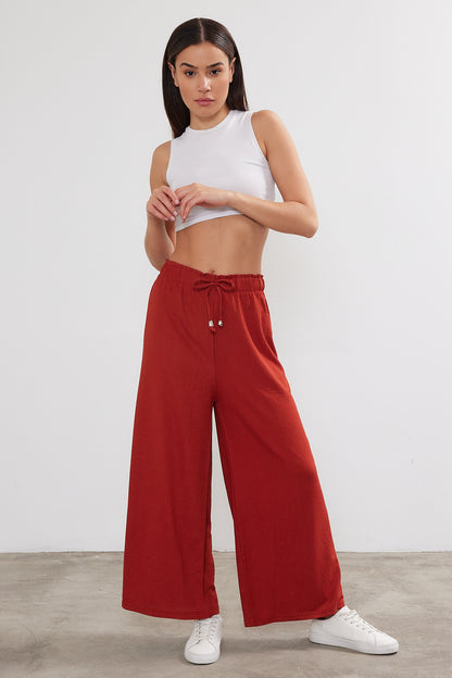 Solid Color Palazzo Pant Crepe