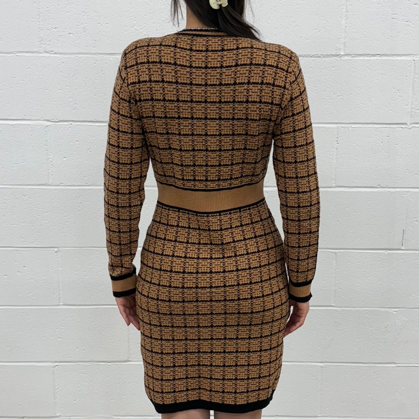 Knit Dress Long Sleeve V5859