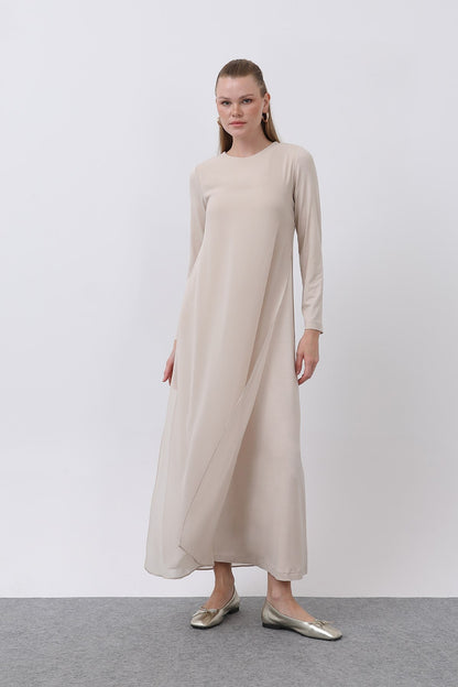 Women's Chiffon Detail Long Dress