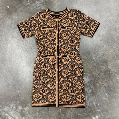 Knit Dress Short Sleeve V5855