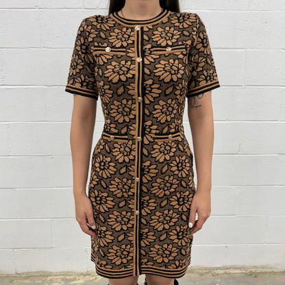 Knit Dress Short Sleeve V5855