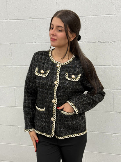 V1530 Pearl Knit Cardigan