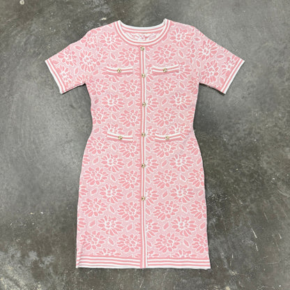 Knit Dress Short Sleeve V5855