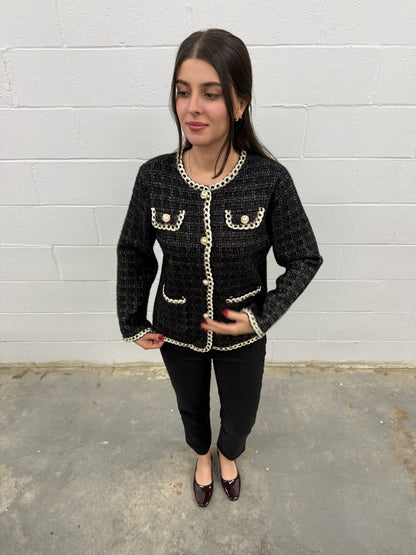 V1530 Pearl Knit Cardigan