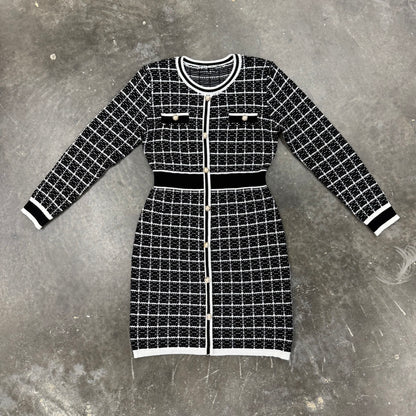 Knit Dress Long Sleeve V5859