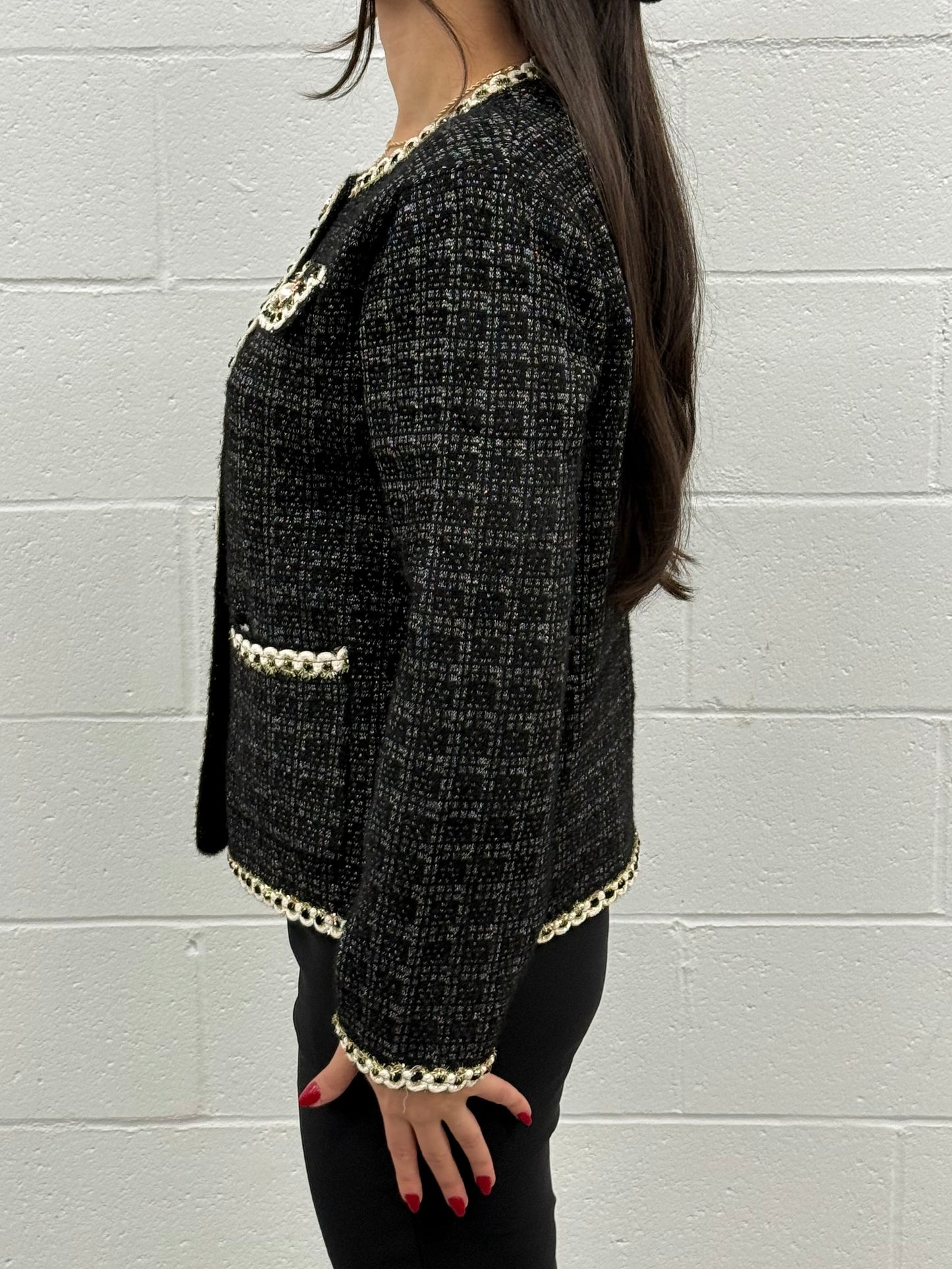 V1530 Pearl Knit Cardigan