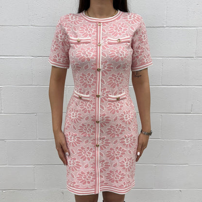 Knit Dress Short Sleeve V5855