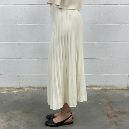 Women's Knit Midi Skirt Pleated Modest Skirt - One Size