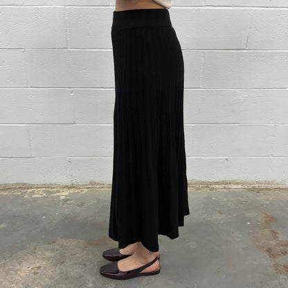 Women's Knit Midi Skirt Pleated Modest Skirt - One Size