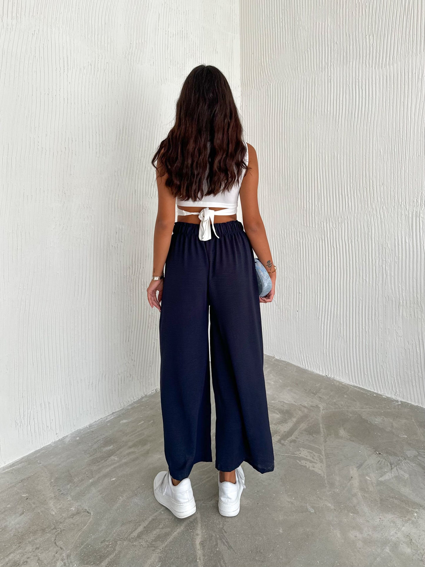 Solid Color Palazzo Pant Aerobin