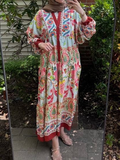 Pattern No:18 Brick Red Garden