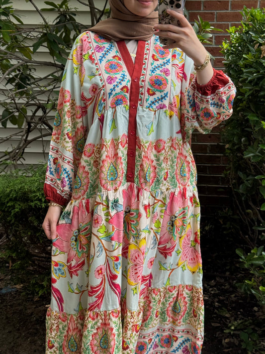 Pattern No:18 Brick Red Garden