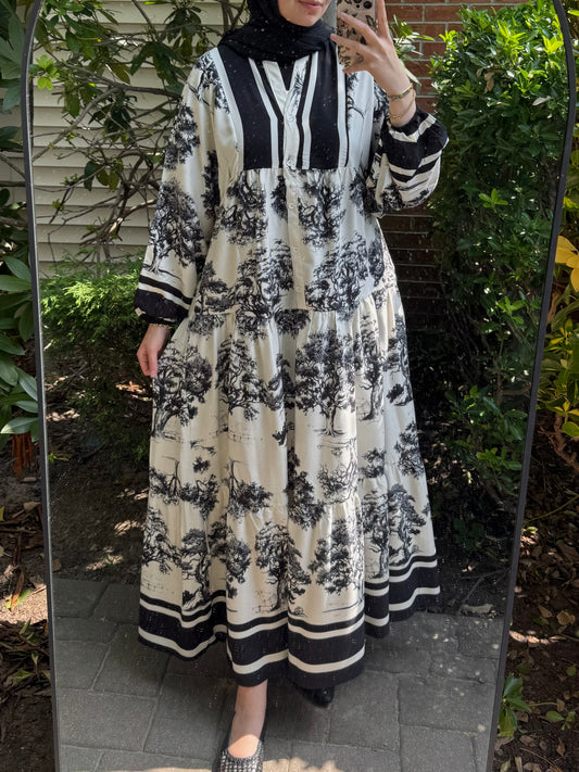 Pattern No:24 Noir Toile Elegance