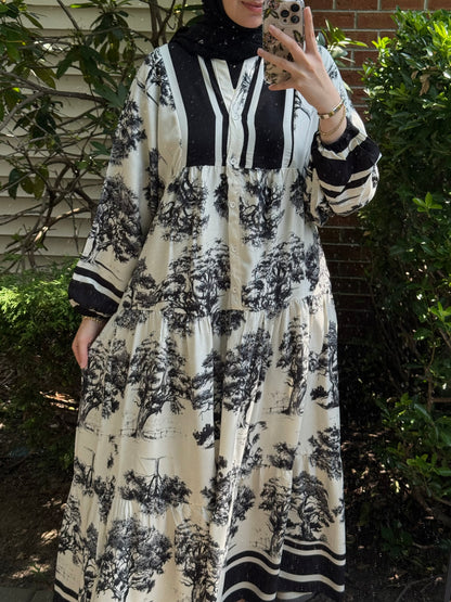 Pattern No:24 Noir Toile Elegance