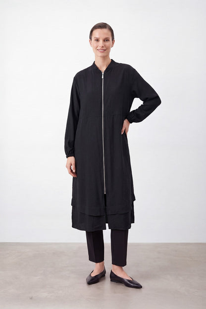 Women's Natural Texture Zippered Cape