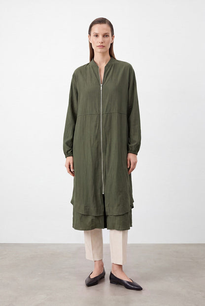 Women's Natural Texture Zippered Cape