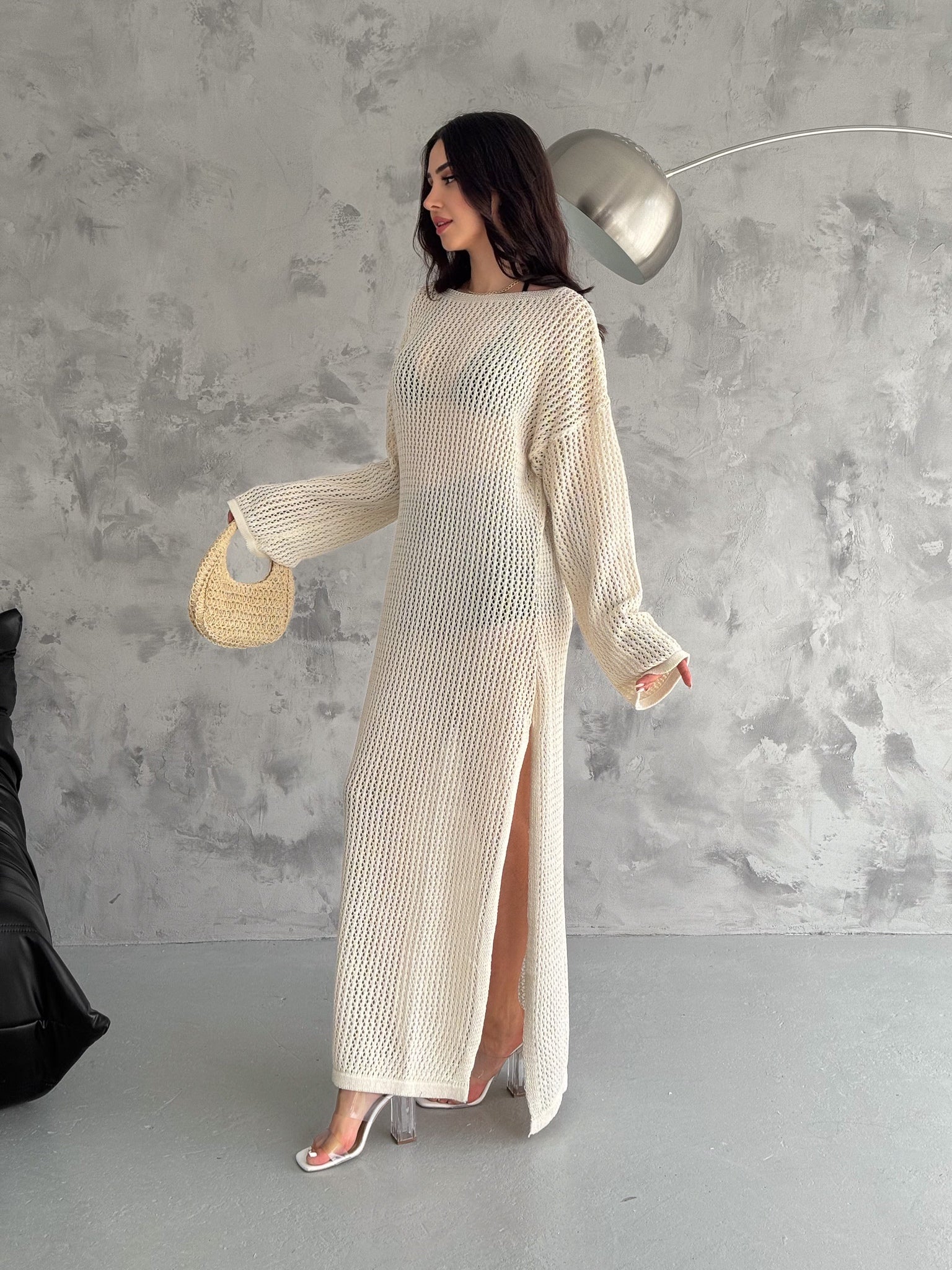 Cotton Maxi Knit Dress / Cover Up Cotton Maxi Knit Dress / Cover Up