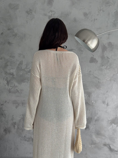 Cotton Maxi Knit Dress / Cover Up