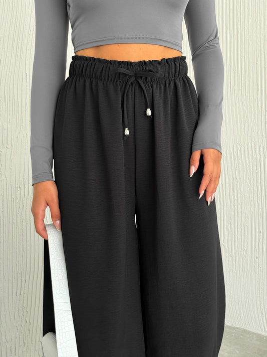 Solid Color Palazzo Pant Aerobin