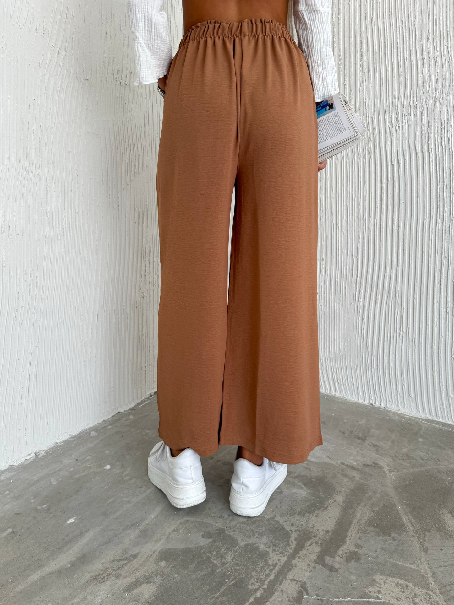 Solid Color Palazzo Pant Aerobin