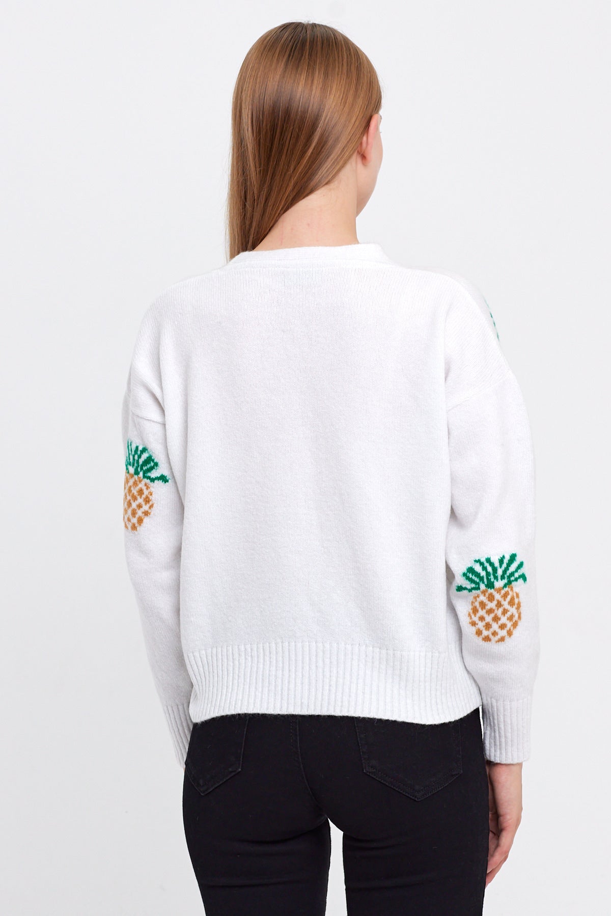 Pineapple Knit Cardigan Cropped - Cute Collection